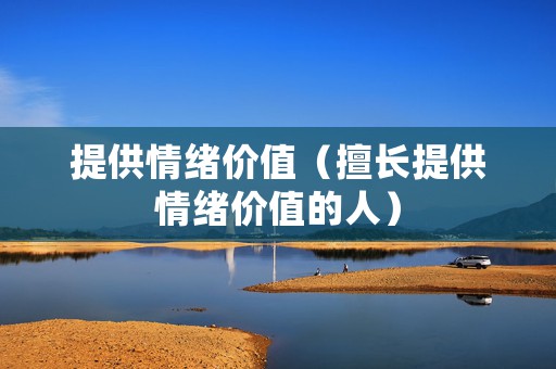 提供情绪价值（擅长提供情绪价值的人）